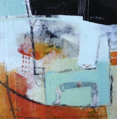 Little Abstract Acrylic and Collage. SOLD